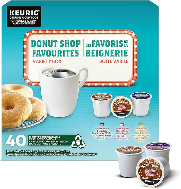 Keurig Donut Shop Variety Box - 40Ct (Best Before Date: 05/11/24)